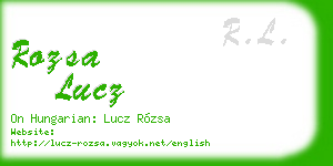 rozsa lucz business card